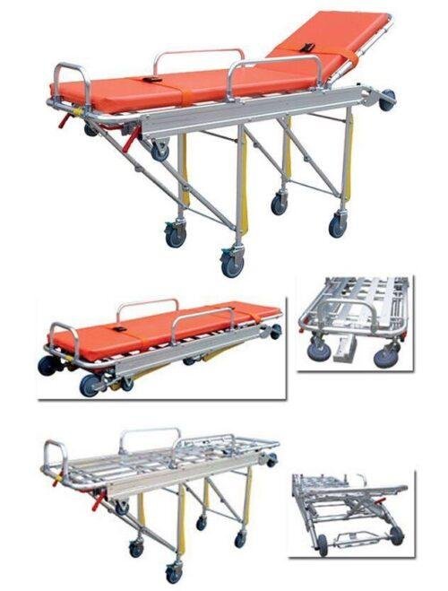BRANCARD POUR AMBULANCE PLIABLE SUR ROULETTE - الصورة 2