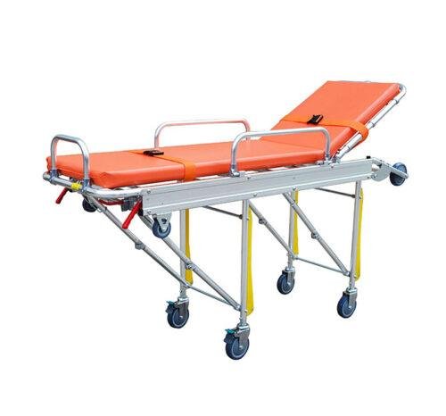 BRANCARD POUR AMBULANCE PLIABLE SUR ROULETTE